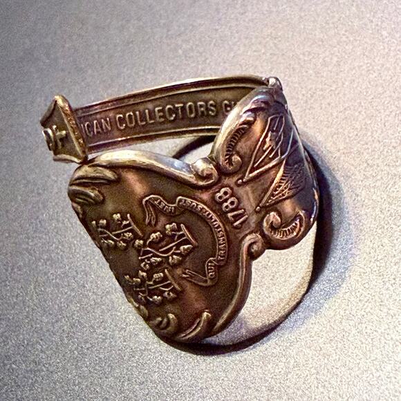 Connecticut Heritage Collectors Vintage Spoon Silver Ring - Picture 5 of 7